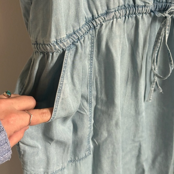 • NWT! Denim Tie Waist Dress • - Picture 6 of 11